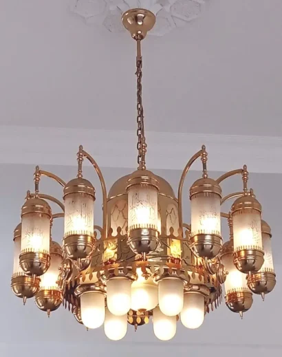 golden Islamic chandeliers Islamic chandeliers 150sm*80sm 23 lamp gold